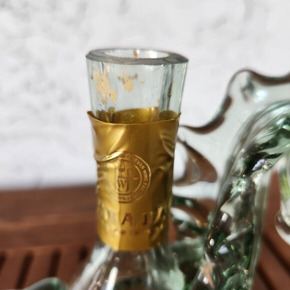 Vintage Glass Horse Brandy Decanter 9" tall x 10" – Ijevan Armenia Collectible - Picture 10 of 11